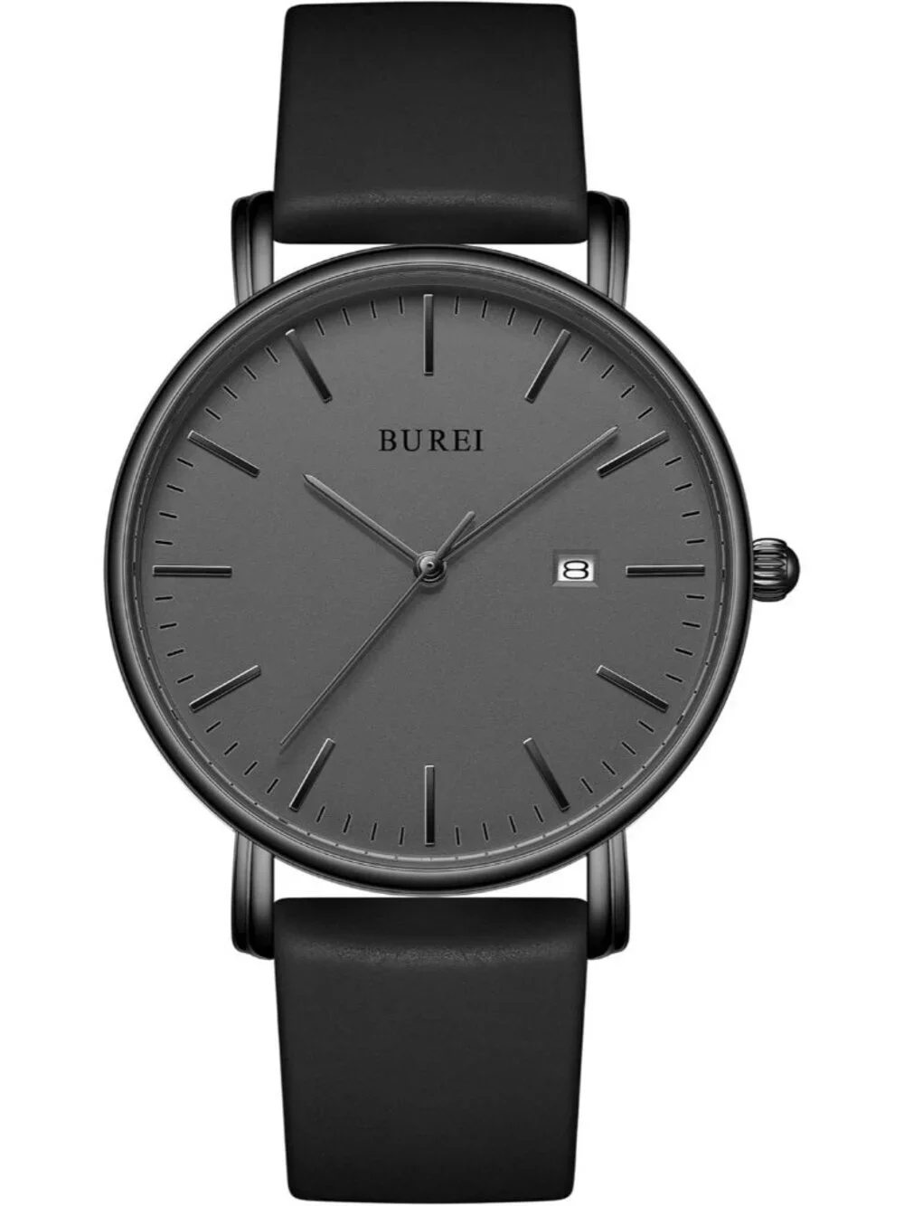 Men's Black Band Classic Mesh Strap Minimalist Analog Quartz Waterproof Watch